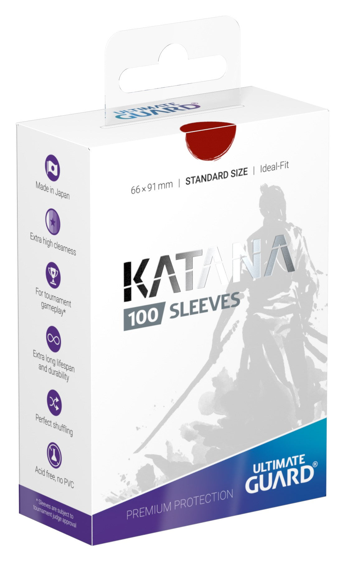 Katana 2018 Standard Size Sleeves - Red (100-Pack)