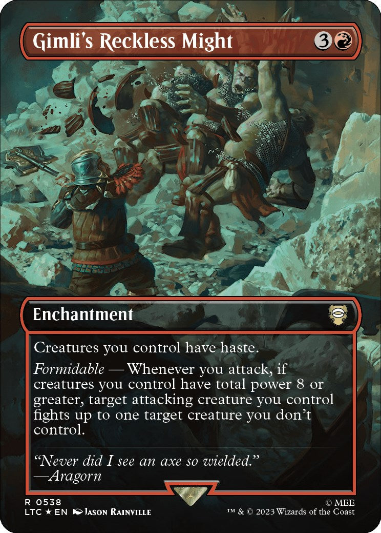 Gimli's Reckless Might (Borderless) (Surge Foil)