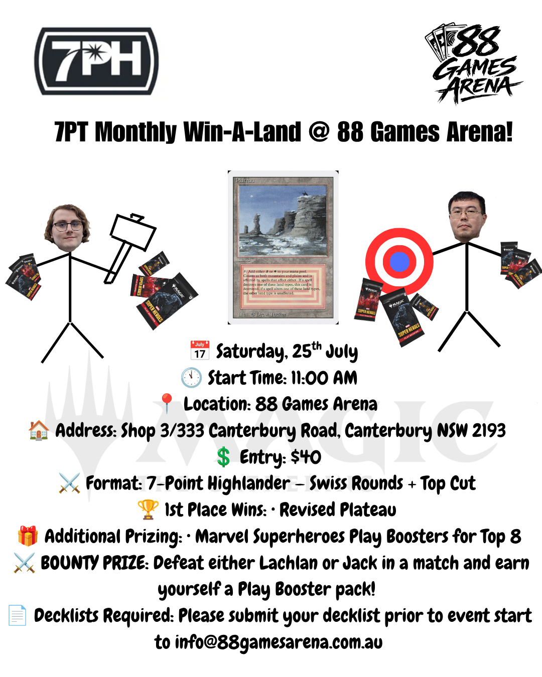 7PT Monthly Win-A-Land @ 88 Games Arena! (July)