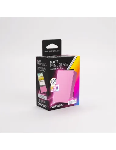 Gamegenic Matte Prime Card Sleeves - Pink (66mm x 91mm) (100 Sleeves Per Pack)