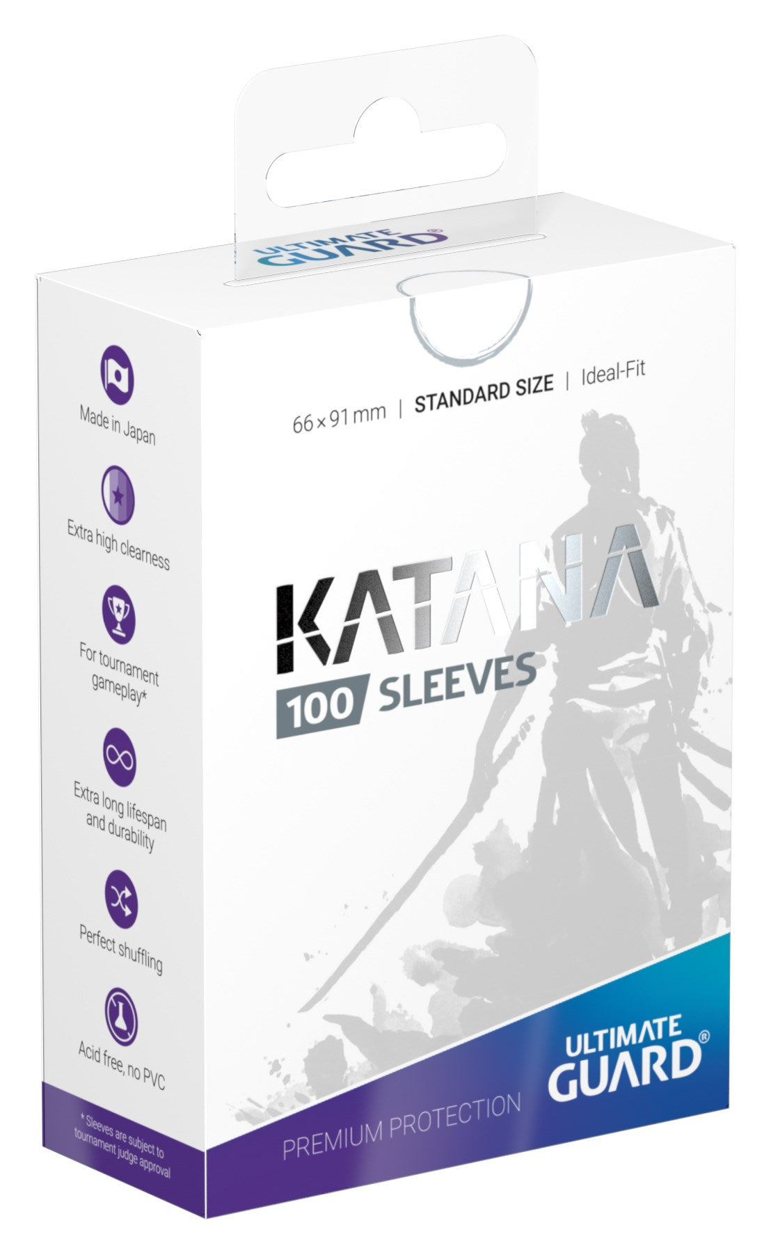 Katana 2018 Standard Size Sleeves - White (100-Pack)