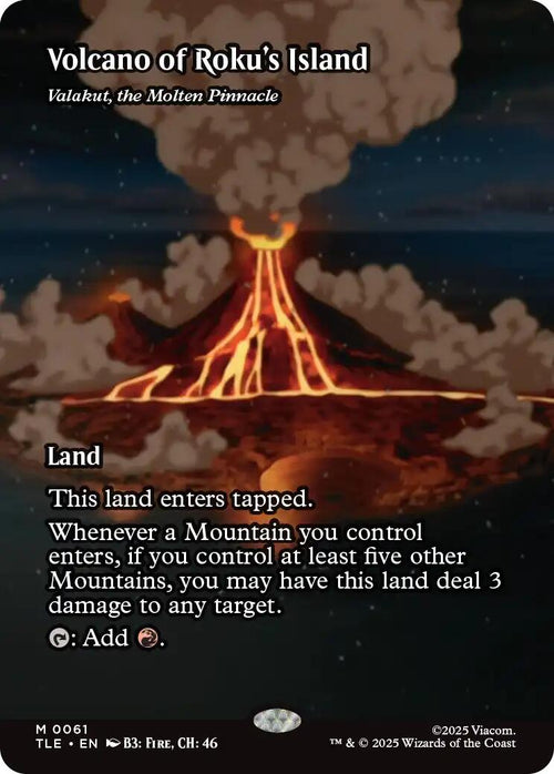 Volcano of Roku's Island - Valakut, the Molten Pinnacle (Borderless) [TLE - 61]