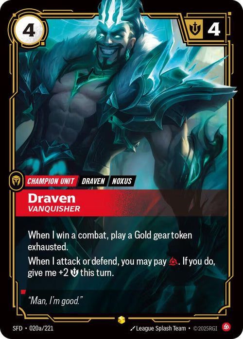 Draven - Vanquisher (Alternate Art) [SFD - 020a/221]