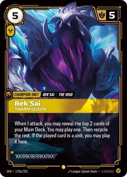 Rek'Sai - Swarm Queen (Alternate Art) [SFD - 170a/221]