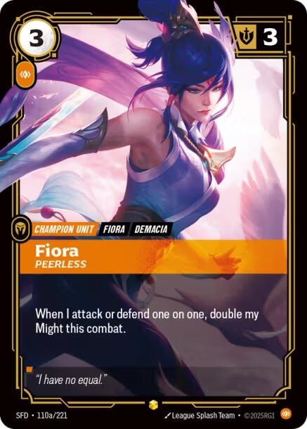 Fiora - Peerless (Alternate Art) [SFD - 110a/221]