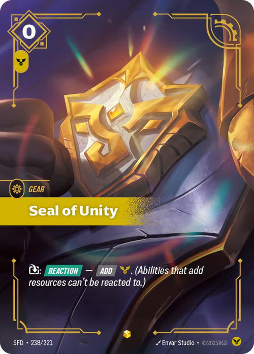 Seal of Unity (Overnumbered) [SFD - 238/221]