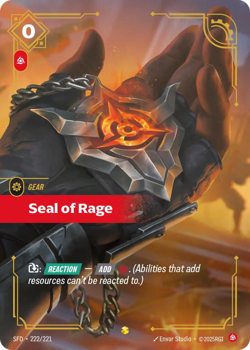 Seal of Rage (Overnumbered) [SFD - 222/221]