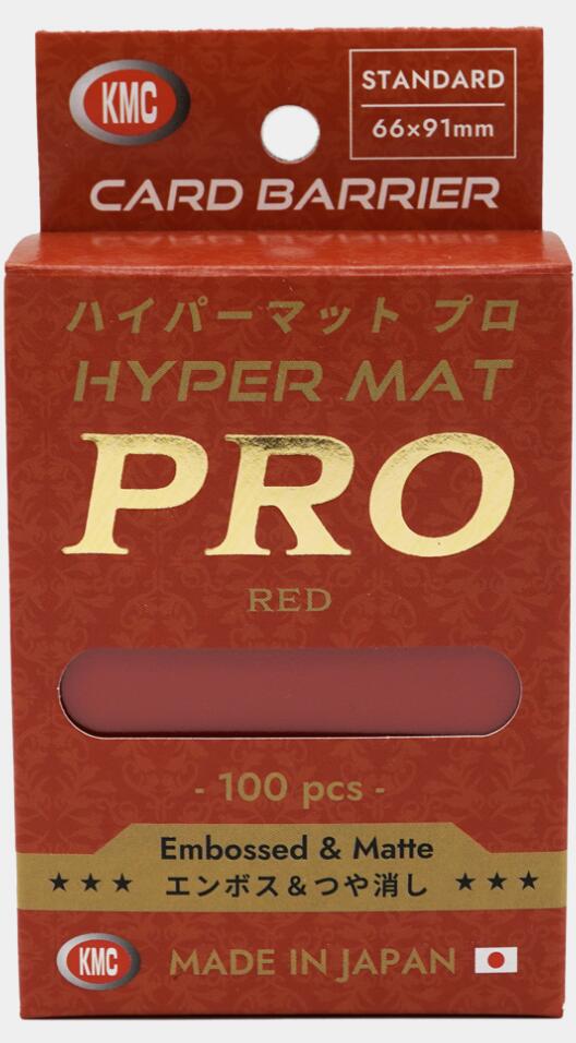 KMC Card Barrier - Hyper Matte PRO - Red (100-Pack)