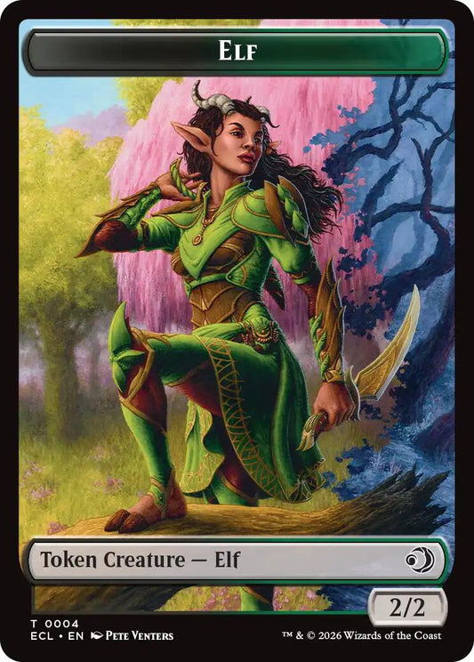 Elf // Treasure Double-Sided Token