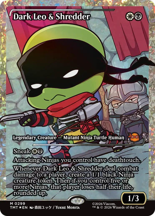 Dark Leo & Shredder (Showcase) (Fracture Foil) [TMT - 299]