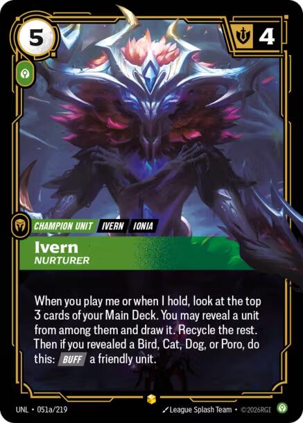 Ivern - Nurturer (Alternate Art) [UNL - 051a/219]