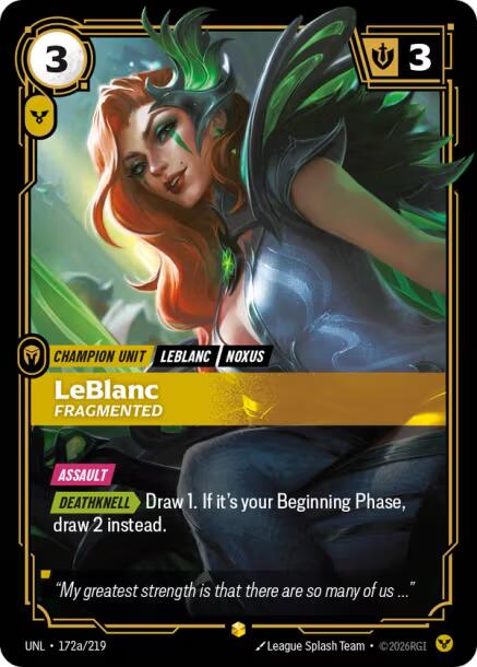 LeBlanc - Fragmented (Alternate Art) [UNL - 172a/219]