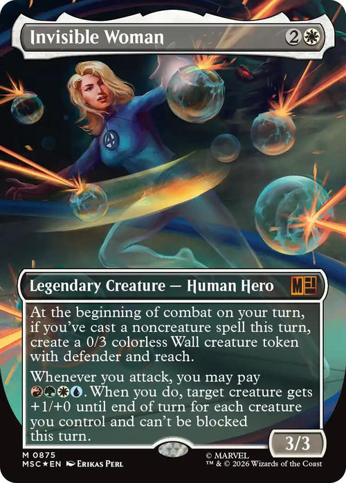 Invisible Woman (Borderless) (Surge Foil) [MSC - 875]