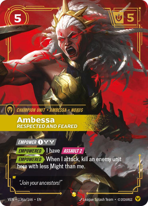 Ambessa - Respected and Feared (Alternate Art) [VEN - 136a/166]