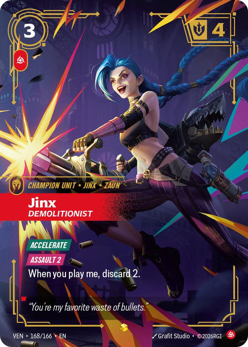 Jinx, Demolitionist (Overnumbered) [VEN - 168/166]