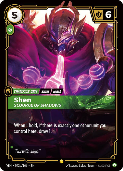 Shen - Scourge of Shadows (Alternate Art) [VEN - 042a/166]