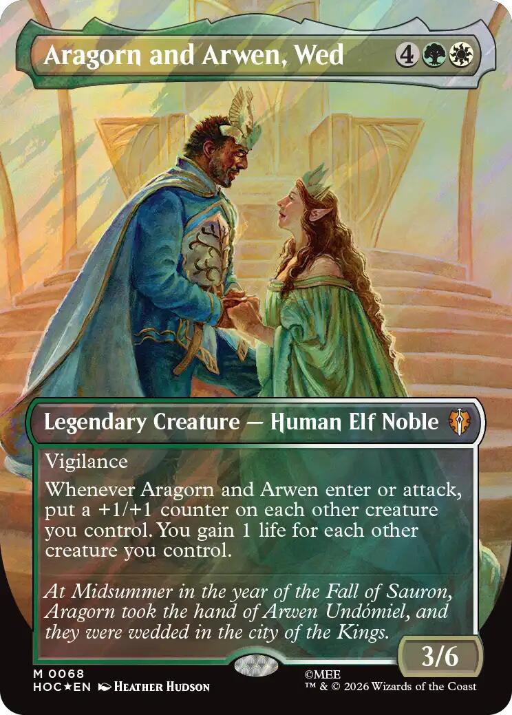 Aragorn and Arwen, Wed (Borderless) (Surge Foil)