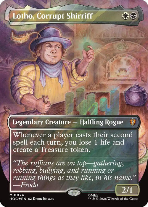 Lotho, Corrupt Shirriff (Borderless) (Surge Foil) [HOC - 74]