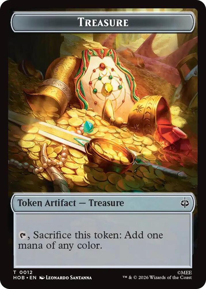 Human Soldier // Treasure (0012) Double-Sided Token (Back)