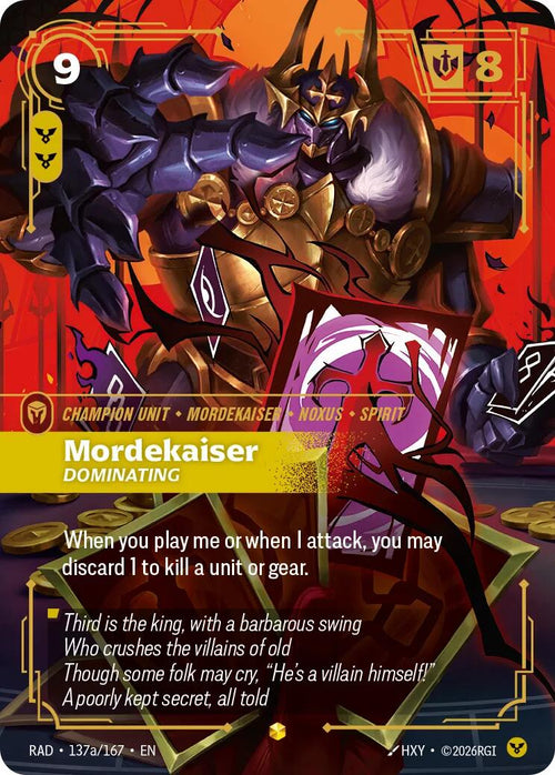 Mordekaiser, Dominating (Alternate Art) [RAD - 137a/167]