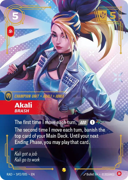 Akali, Brash (K/DA Special Art Card) [RAD - SP2/005]