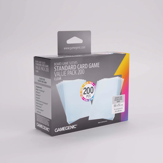 Gamegenic Prime Sleeves - Standard Card Game-Size Value Pack 200 (66mm x 91mm)