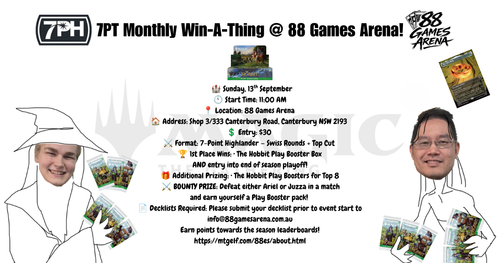 7pt Highlander September Monthly Win-a-Thing