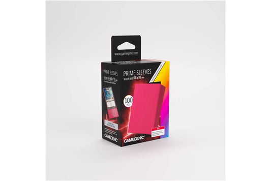 Gamegenic Prime Card Sleeves - Red (66mm x 91mm) (100 Sleeves Per Pack)