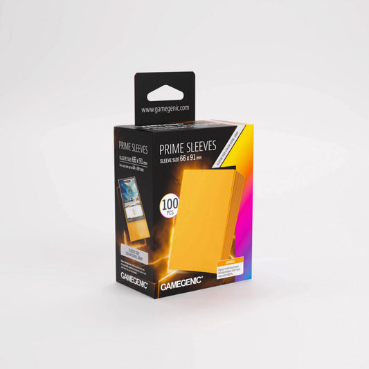 Gamegenic Prime Card Sleeves - Orange (66mm x 91mm) (100 Sleeves Per Pack)