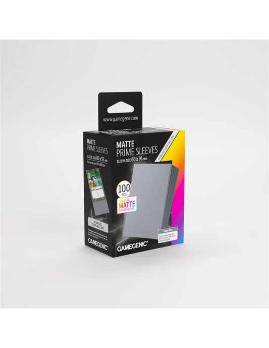 Gamegenic Matte Prime Card Sleeves - Dark Gray (66mm x 91mm) (100 Sleeves Per Pack)